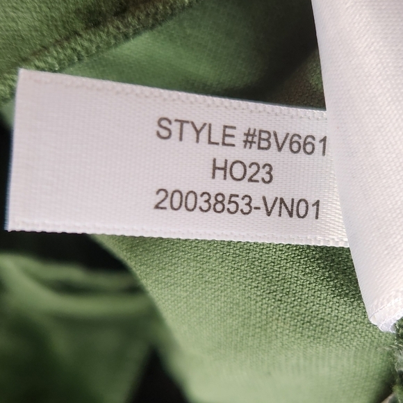 J. Crew Full Length Slim Wide Leg Pants BV661 in Stretch Velvet Green Size 29 - Picture 14 of 14